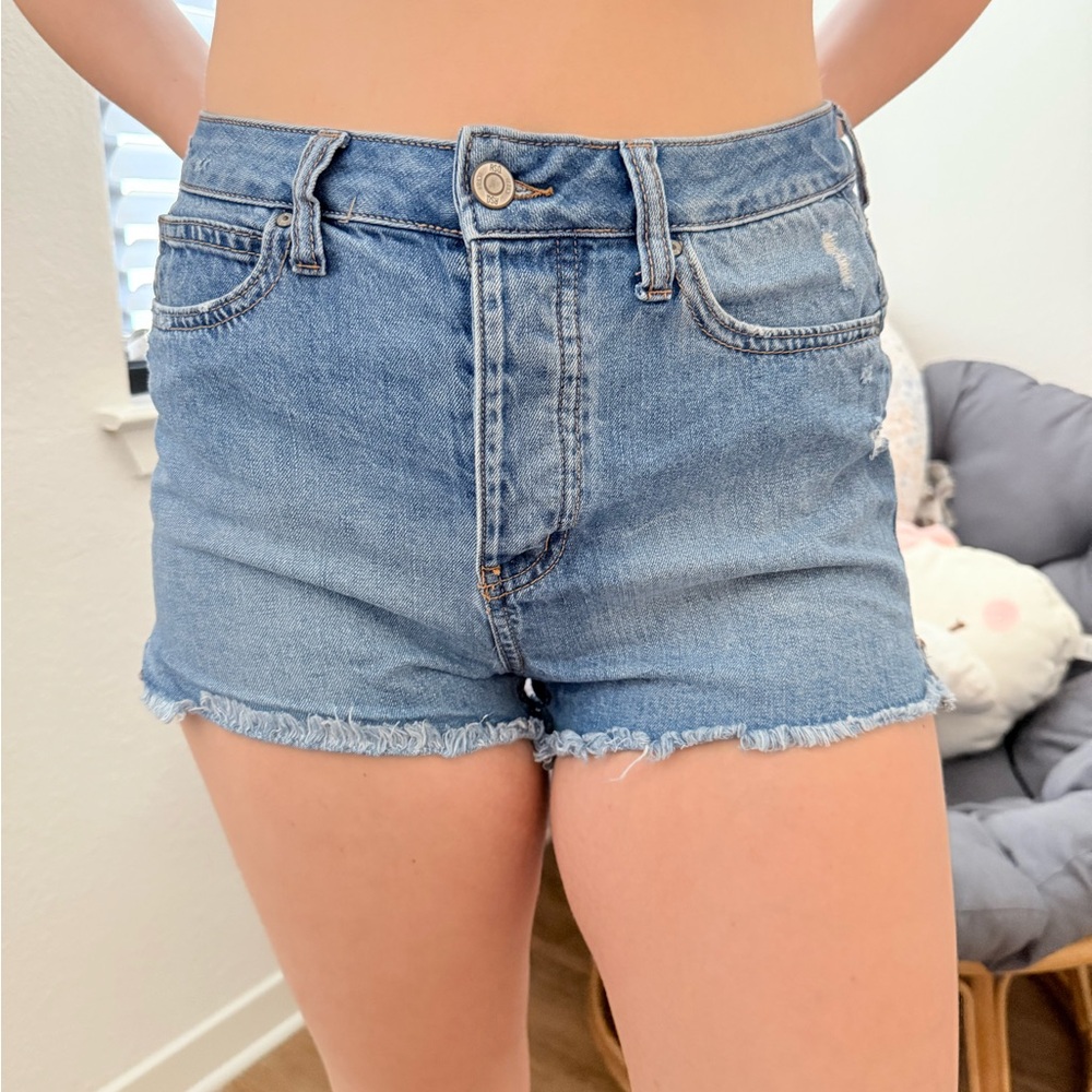 RSQ Blue Jean Shorts Vintage-Inspired High-Waisted